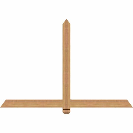 Ekena Millwork Eugene Smooth Timber Gable Bracket, Western Red Cedar, 60"W x 40"H x 1 1/2"D x 3 1/2"F, 16/12 Pitch GBW060X40X0204EUG00SWR